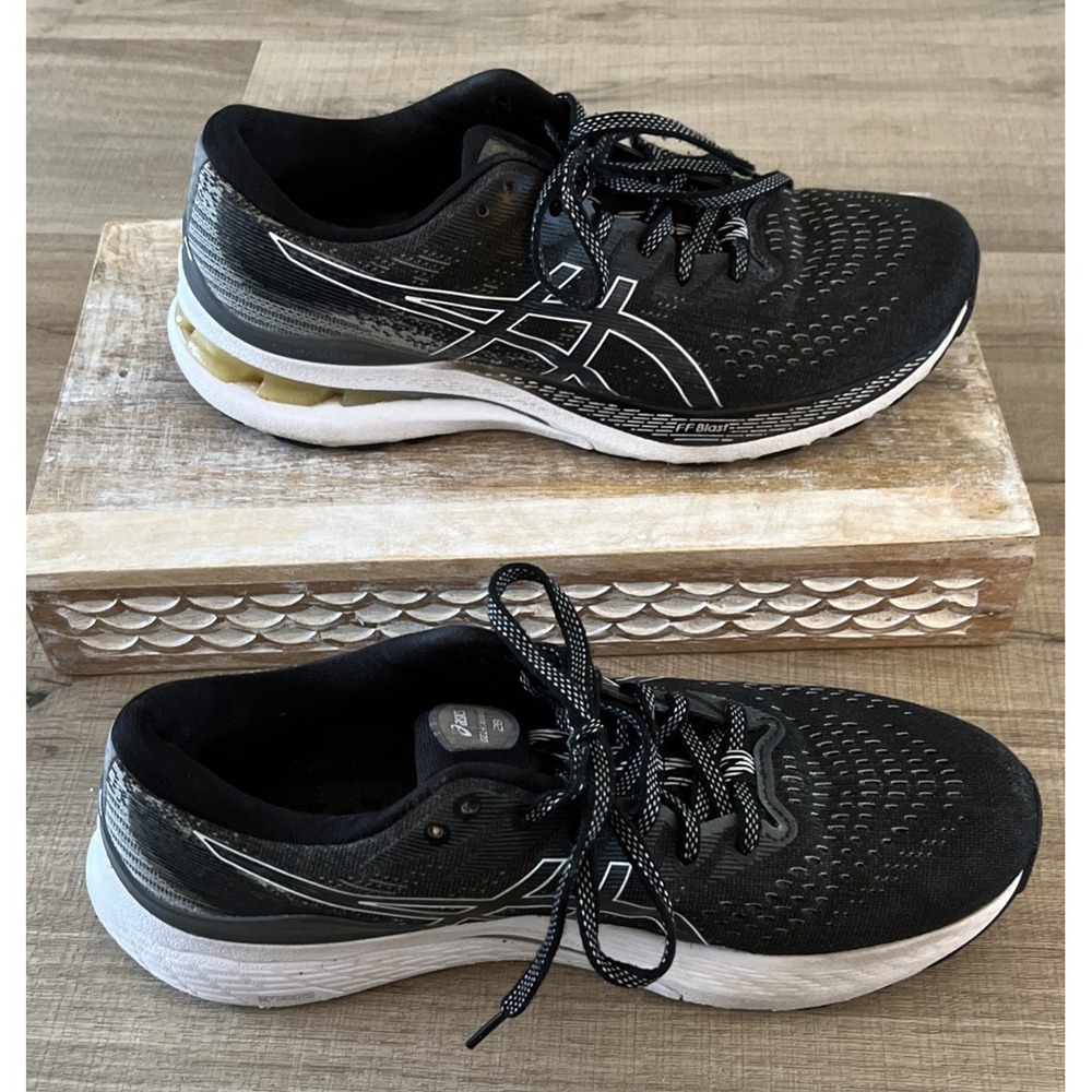 Asics Gel-Kayano 28 Womens Running Shoes Black White 1012B047 Size 9.5